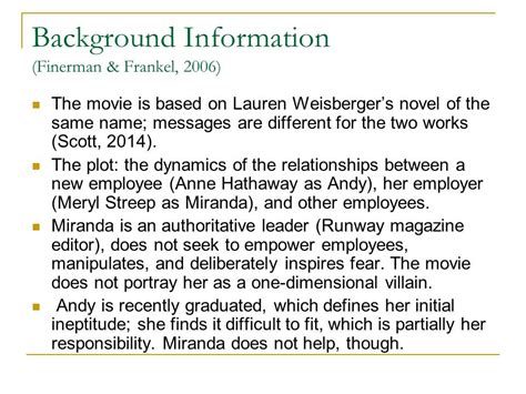 communication theories in devil wears prada